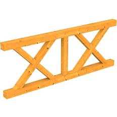 Pflastersteine Skanholz Skan Holz Brüstung Andreaskreuz 220 x 84 cm Fichte Eiche hell
