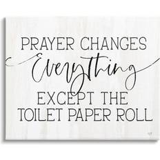 Stupell Industries Prayer Changes Everything Funny Religious Bathroom Quote Me Wall Decor