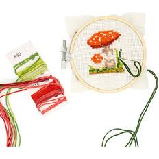 Kikkerland Broderikit Mini Korsstygn Svamp