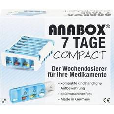 Anabox Compact 7 dagars veckodoserare blå/vit 1 st