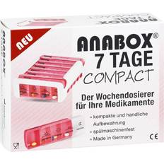 Anabox Compact 7 dagars veckodoserare rosa/vit 1 st