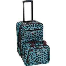 Turquoise Suitcase Sets Rockland Fashion Softside Upright Luggage Set 2-Piece 14/19