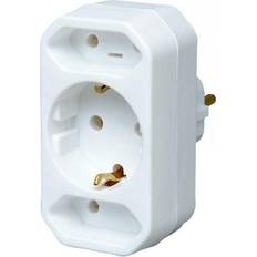 Kopp Europa Adapter Med Tilslutning Til 2x Euro 1x SCHUKO Stik 250V 16A