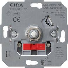 Dimmer Gira LED Dimmer Drehaus 20-200W 030000 Glühlampe, Taster Schalter, Grau