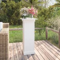 Krukker, Planter & Dyrkning vidaXL blomsterstander 40x40x90 massivt fyrretræ hvid Plantekasse