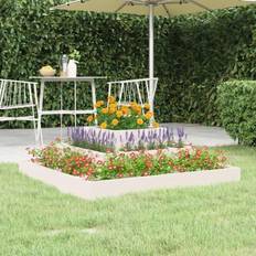vidaXL plantekasse 80x80x27 massivt fyrretræ hvid Plantekasse