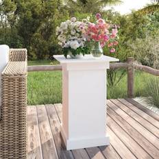 vidaXL blomsterstander 40x40x60 massivt fyrretræ hvid Plantekasse