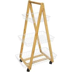 Casters Trolley Tables 5 Five Blanc Trolley Table 35.5x54.5cm