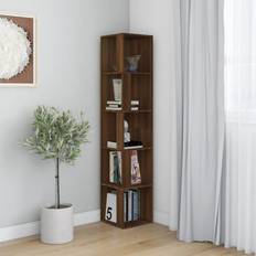 vidaXL Corner Cabinet Brown Oak 33 x 33 x 164.5 cm Shelving System