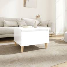 Bianco Consolle vidaXL Tavolino Bianco Lucido 50x46x35 cm Legno Multistrato Consolle