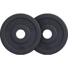 Gorilla Sports Hantelscheibenset Olympia Kunststoff 5 kg 2 x 2,5 kg