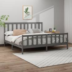 Beds & Mattresses vidaXL Solid Wood Pine Bed Frame 200 x 200 cm