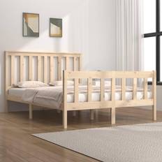 vidaXL Brown Bed Frame 140 x 190 cm