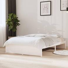 vidaXL Bed Frame White 4FT