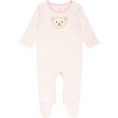 Steiff Langærmet Romper Med Lange Ærmer - Silver/Pink