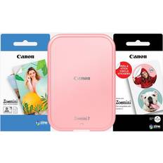 Zink photo paper Canon Zoemini 2 Portable Colour Photo Printer, Rose Gold 5 x 7.6 cm ZINKâ¢ Photo Paper x20 sheets 3.3 cm ZINKâ¢ Circle Sticker Paper x10 sheets