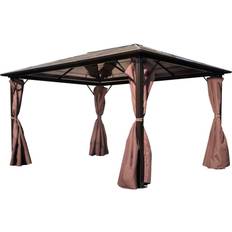 vidaXL Gazebo with Curtain