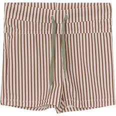 Bruna Badbyxor Barnkläder Mini A Ture Gerryan Badbyxor, Acorn Brown Stripes, 122-128