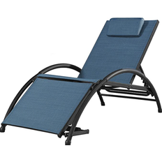 Blauw Zonnebedden Vivere Dockside Sun Lounger Cape Cod Blau