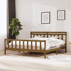 vidaXL Bed Frame Honey Brown Sängram