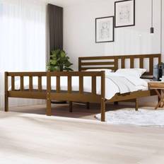 vidaXL Bed Frame Honey Brown Sängram