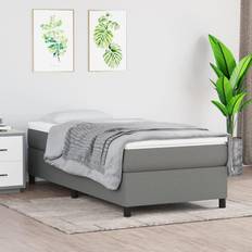 vidaXL Bedframe Stof Donkergrijs 90x200 cm