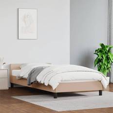 vidaXL Estructura De Cama Con Cabecero Sin Colchón Capuchino 100x200 cm - Marrón