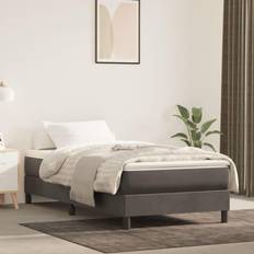 Bed Frames vidaXL Bed Frame without Mattress 90x200 cm Dark Grey