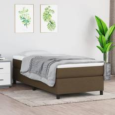 vidaXL Estructura De Cama Box Spring Tela Marrón 90x200 cm