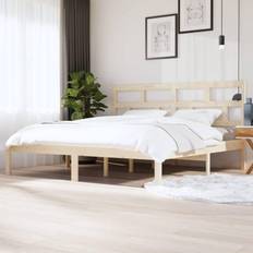 vidaXL 200x200 massivt fyrretræ Sengeramme