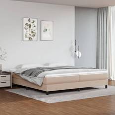 Lits et Matelas vidaXL Cadre de Lit Cappuccino 200x200 cm Similicuir