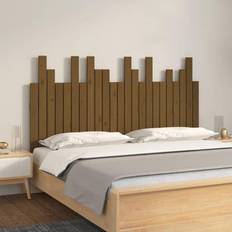 vidaXL De Cama Pared Madera Maciza Pino Marrón Miel 146.5x3x80 cm Cabecero