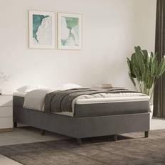vidaXL Bedframe Fluweel Donkergrijs 120x200 cm