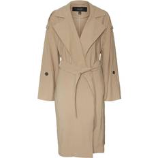 Vero Moda V-Hals Frakke - Brun/Tannin