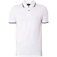 Men's Double Stripe Polo Shirt - White