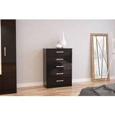 Grey Chest of Drawers Birlea Lynx 5 Chest of Drawer