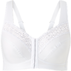 Miss Mary Zip Front Bra - White