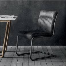 Black - Leather Chairs Crossland Grove Gallery Interiors Capri Leather Kitchen Chair