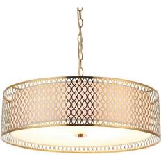 Tessuto Lampade a Sospensione Endon Lighting Pendant Light - Gold / White Lampada a Sospensione