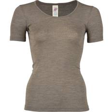 Merino Wool T-shirts Engel Women's Unterhemd S/S Merino base layer 34/36, brown
