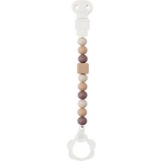 Nattou Silicone Pacifinder, Dummy Clips, Brown