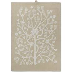 Coton Torchons de cuisine Ferm Living Mistletoe Sable - Beige Torchon de cuisine Beige