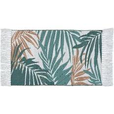 Wenko Tapis De Bain En Coton "Suva" Vert/Blanc L 50 x L 80 cm