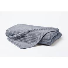 Gris Mantas Primera Strickdecke Perlmuster 130x170 cm Mittelgrau Manta Gris (170x)