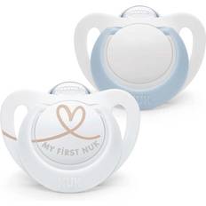 Non-Toxic Pacifiers Nuk Star Newborn Baby Dummy BPA-Free Silicone Soothersn Blue 2 Pk 0-2M