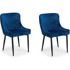 Julian Bowen Set Of 2 Luxe Velvet Kitchen Chair