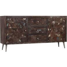 vidaXL Credenza In Legno Massello Di Recupero 160x40x80 cm - Marrone Madia