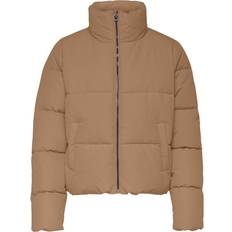 Beige - Donna Giubbotti Only Onldolly Short Puffer Jacket - Marrone