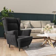 VidaXL Armchairs vidaXL Dunkelgrau Samt Sessel