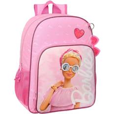 Rosa Mochilas escolares Barbie Safta Mochila 33cm Carro Girl 1ud